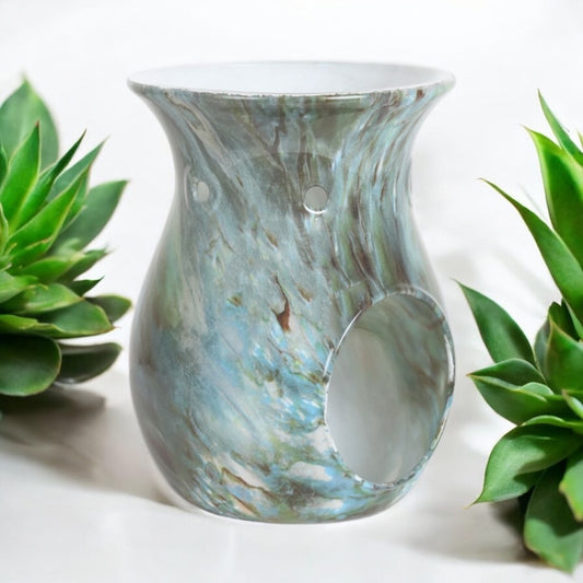 Jade Marble Wax Melt Tea Light Burner