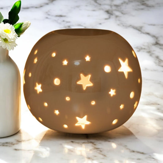 White Iridescent Wax Burner