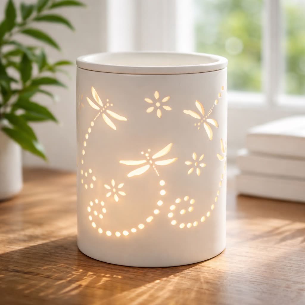 Dragonfly Cut Out Ceramic Wax Burner