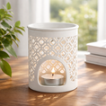 Load image into Gallery viewer, Lattice Wax Burner (White)
