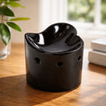 Load image into Gallery viewer, Black Ceramic Wax Burner
