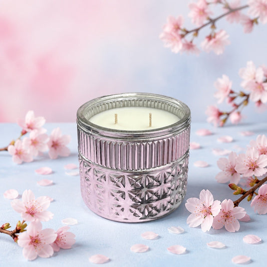 Silver Pomegranate Glow  Candle