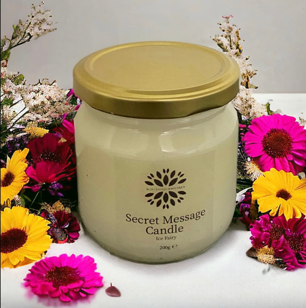 SECRET MESSAGE CANDLE