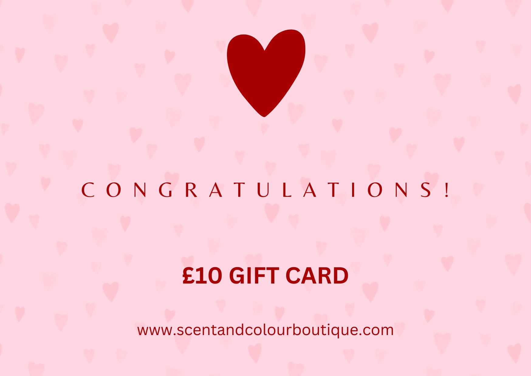 Congratulations Gift card £10