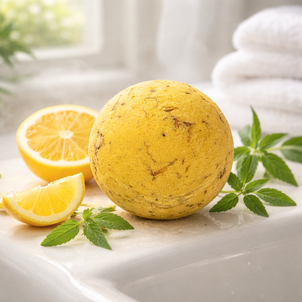 Lemongrass, Verbena & Calendula Bath Bomb