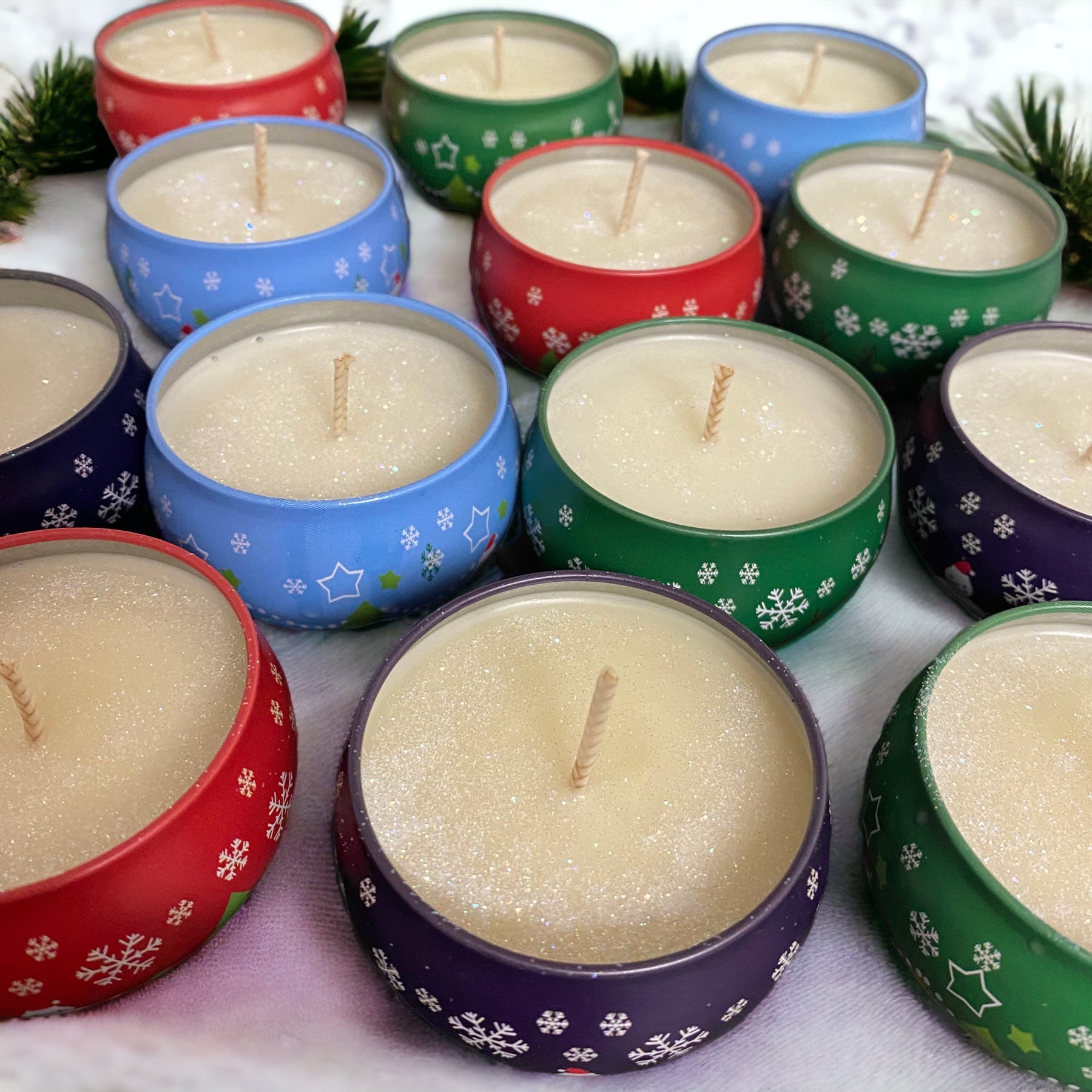 White Cocoa and Cookies Xmas Candle