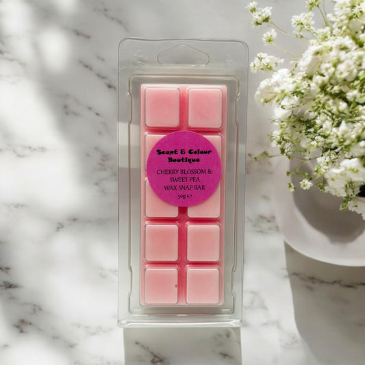Cherry Blossom and Sweet Pea Wax Snap Bar