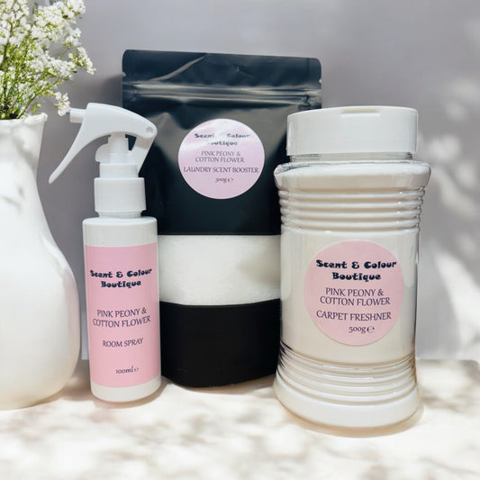 Home Fragrance Bundle Pink Peony & Cotton Flower