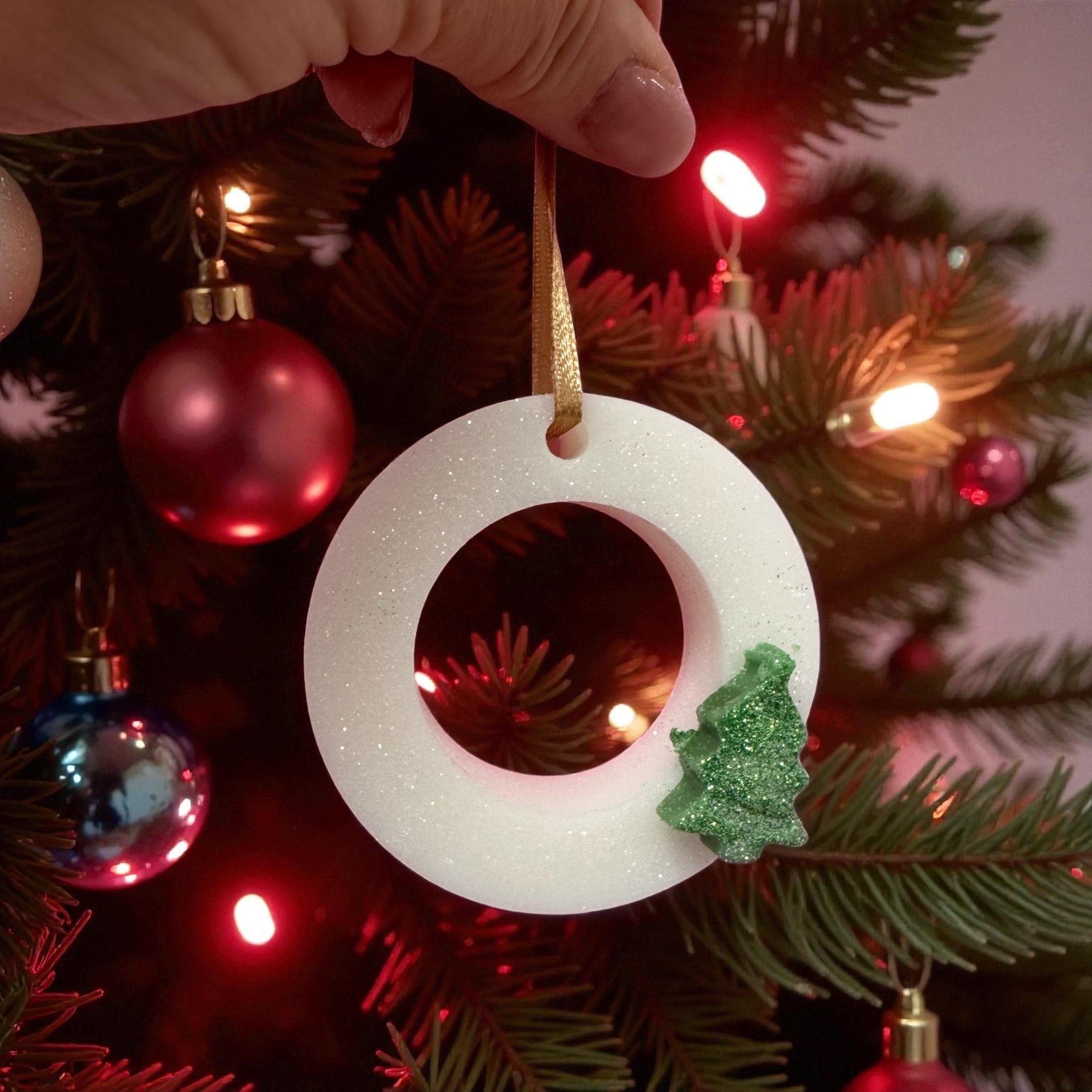 Xmas Tree Wax Hanging Decorations